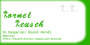 kornel keusch business card
